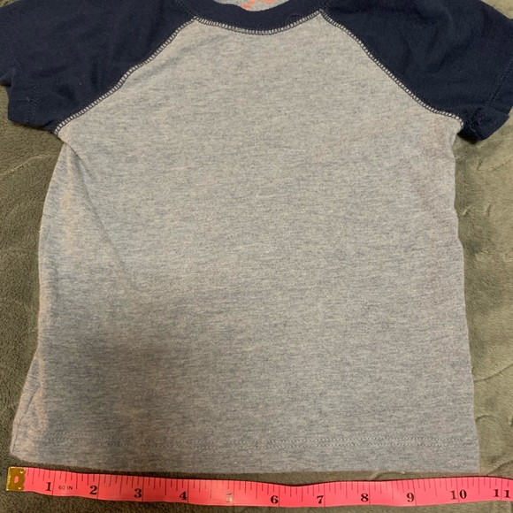 Baby/Toddler | Cat & Jack | Heather Gray & Navy Color Block Shirt | 12M - Picture 3 of 6